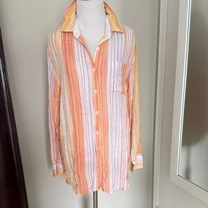 Z Supply Multicolor Striped Swim Coverup
